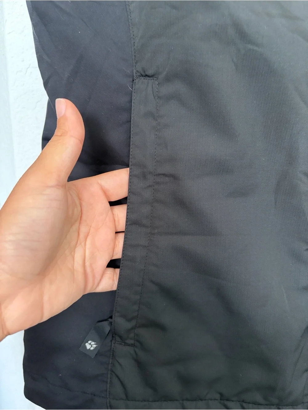 JACK WOLFSKIN BLACK SOFTSHELL FULL ZIP VEST WOMENS XL